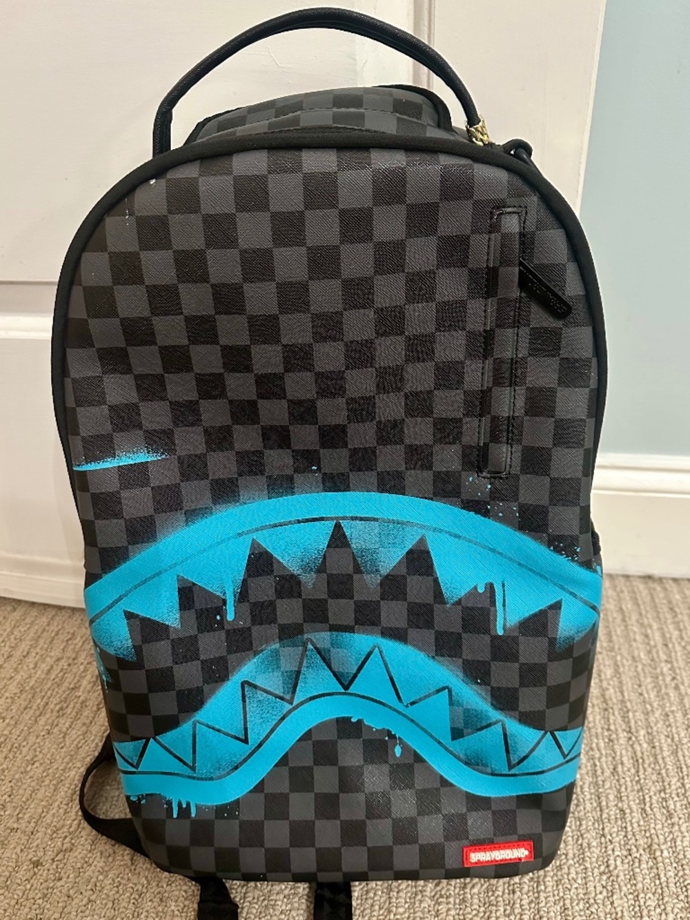 Sprayground Gamma blue shark back pack like new